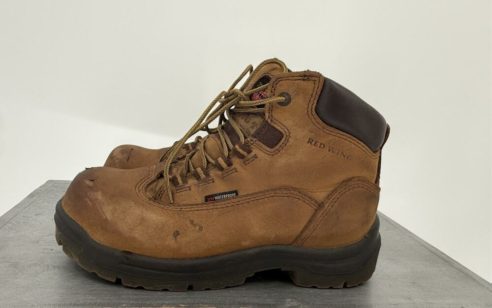 Red Wing 2340 Women's Size 7 Brown Leather Waterproof King Toe Safety Work Boots